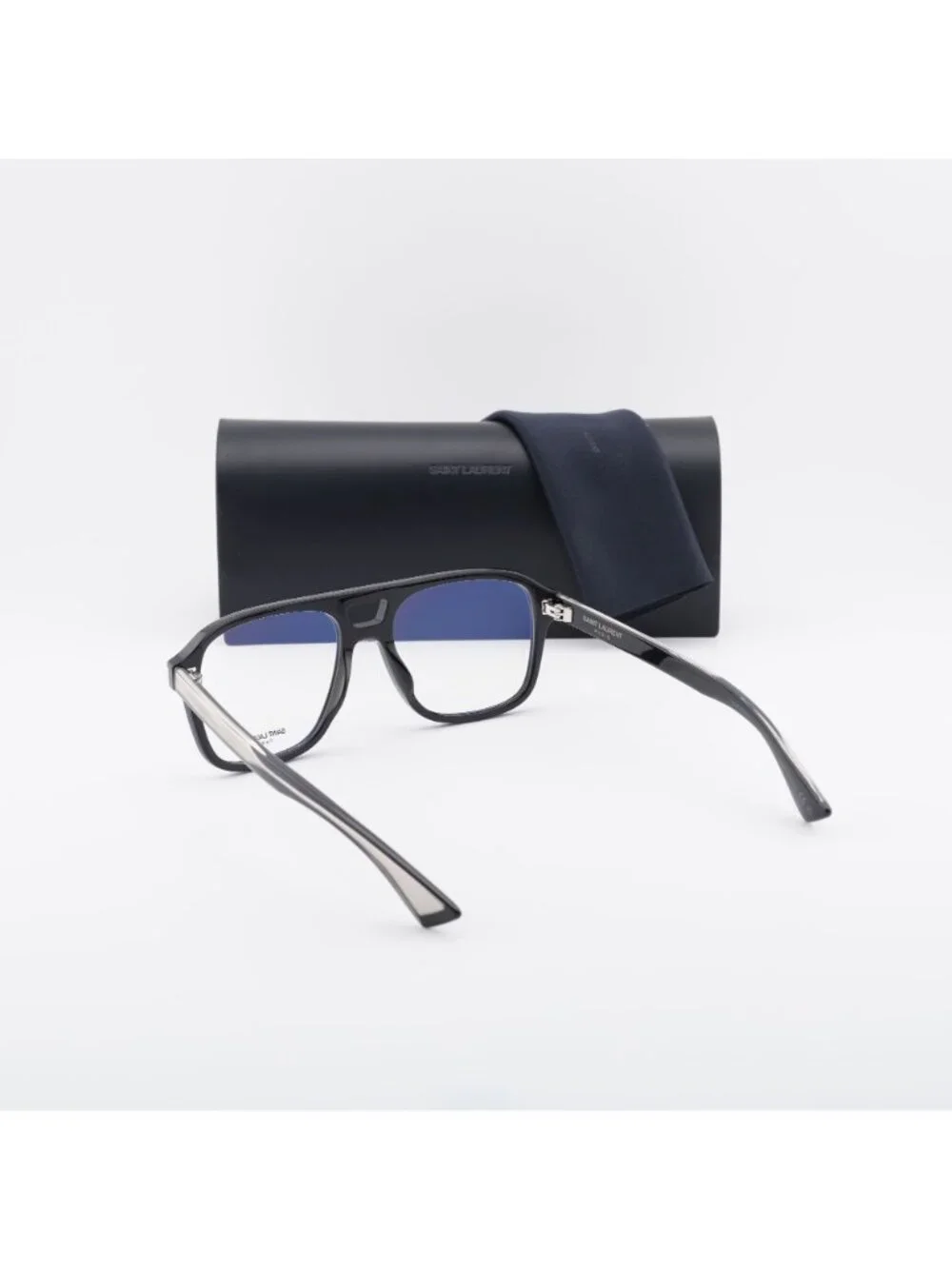 Saint Laurent SL881 OPT 001 Eyeglasses Black 55mm Aviator Frame